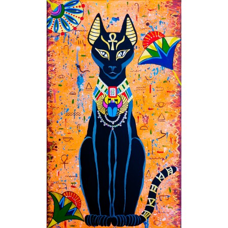 Tablou pictura pisica egipteana "Bastet"